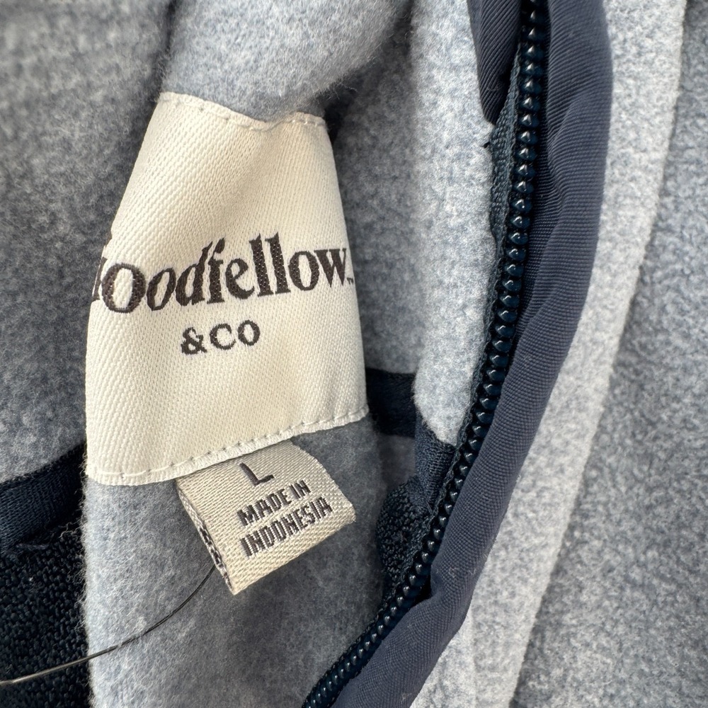 Goodfellow And Co Men's 1/2‎ Zip Pullover Blue Large NWT - Picture 5 of 6